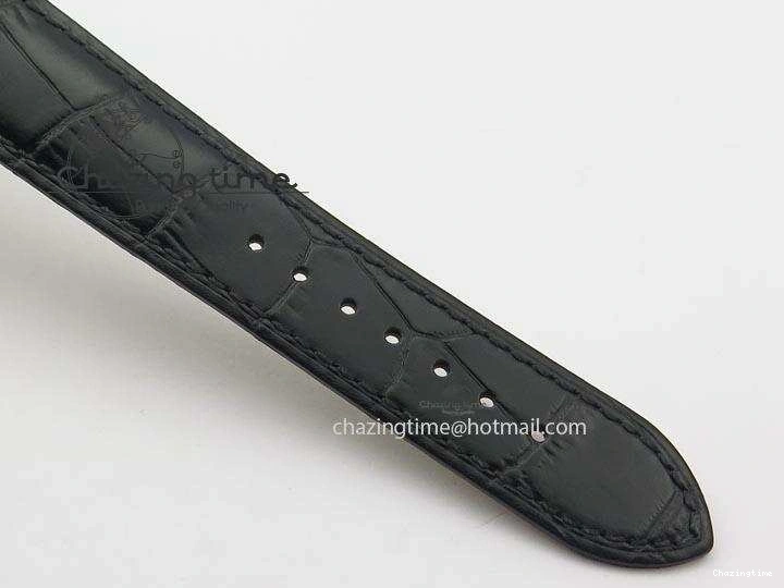 0310 Contemporary De Ville MK 1:1 Best Edition YG White Dial On Black Leather Asian Seagull T1701 (Sec@6) 8233